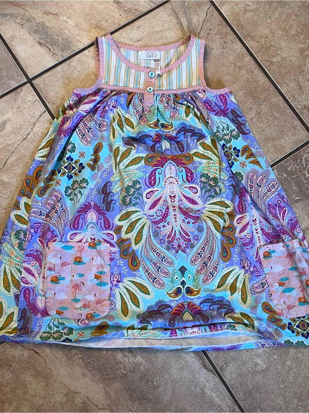 Matilda Jane Pastel Paisley Tank Dress in Aqua, Pink, Purple